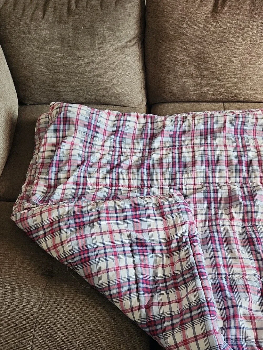 Vtge Ralph Lauren Plaid Cotton Comforter
